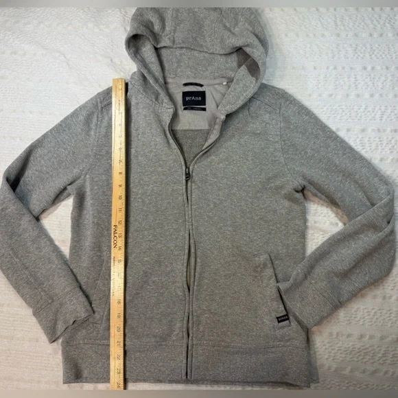 Prana Men's Heather Grey Zip Hoodie - Picture 2 of 9